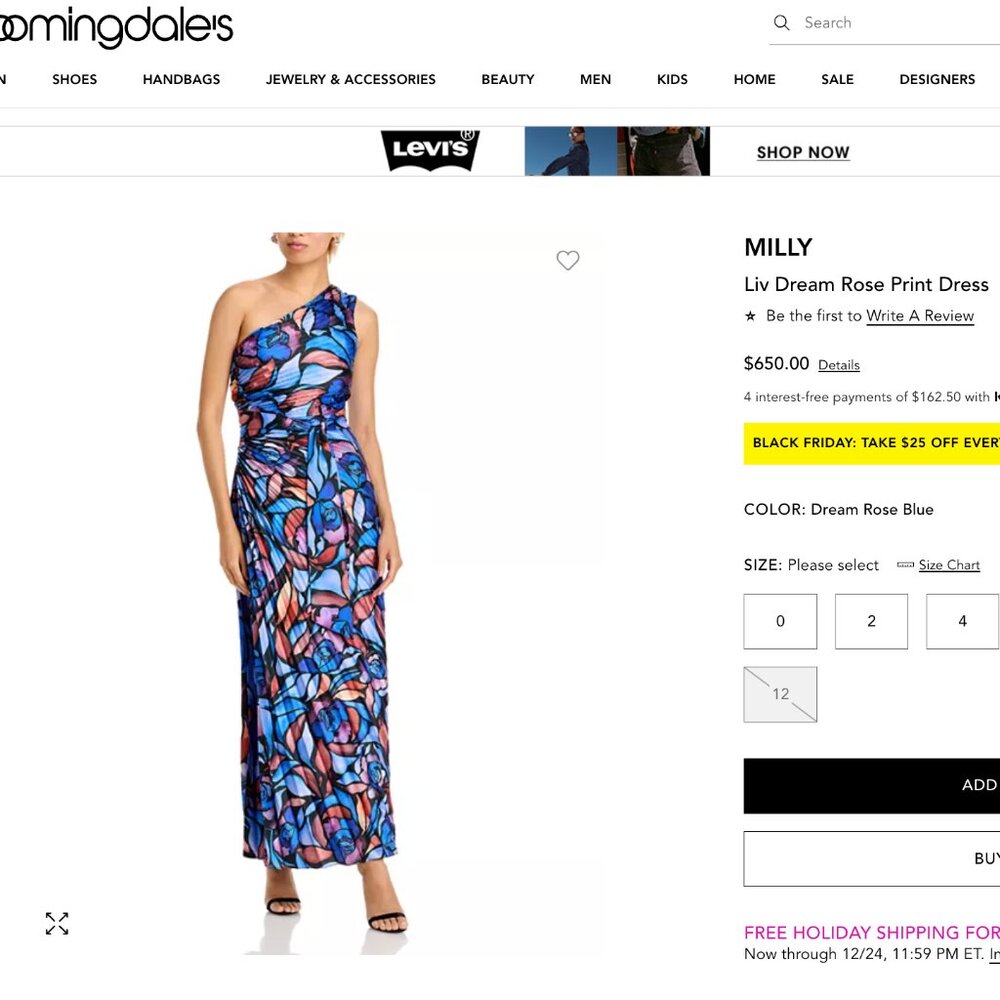 Milly Estelle Liv Dream Rose Print Dress ($710 originally incl. tax)